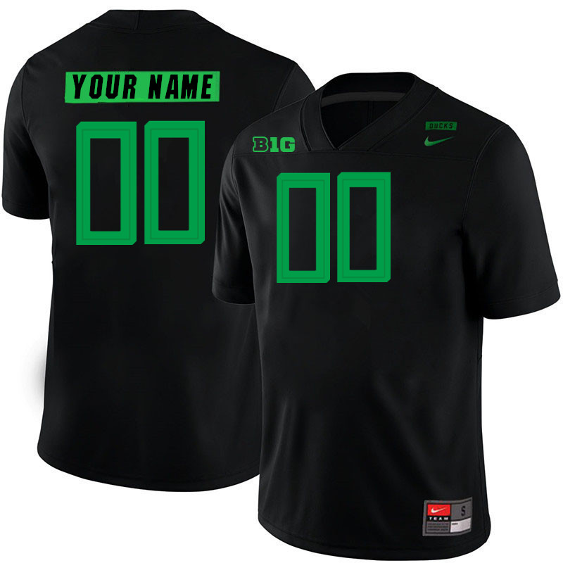 Custom Oregon Ducks Name And Number Football Jersey-Alternate Black